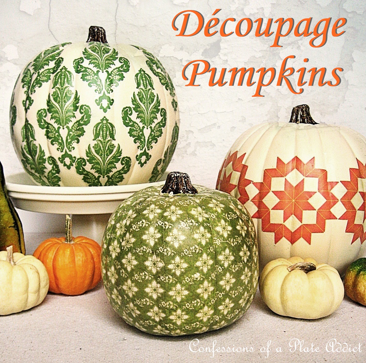 DIY DECOUPAGE PUMPKINS!!!!